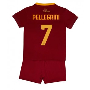 AS Roma Lorenzo Pellegrini #7 kläder Barn 2022-23 Hemmatröja Kortärmad (+ korta byxor)